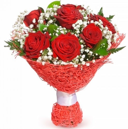 7 adet kırmızı gül buketi  Hakkari internetten çiçek satışı 